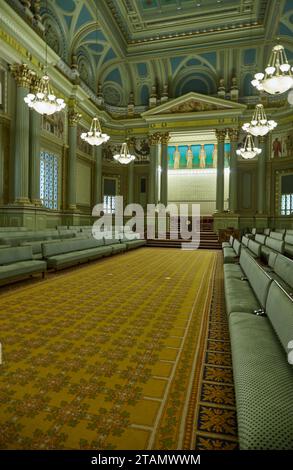 Der unglaubliche Freimaurertempel in Philadelphia, Pennsylvania Stockfoto