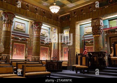 Der unglaubliche Freimaurertempel in Philadelphia, Pennsylvania Stockfoto