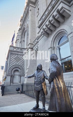 Der unglaubliche Freimaurertempel in Philadelphia, Pennsylvania Stockfoto