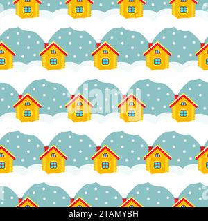 Nahtloses Vektormuster. Winter. Hier finden Sie Schneeschwehungen Stock Vektor