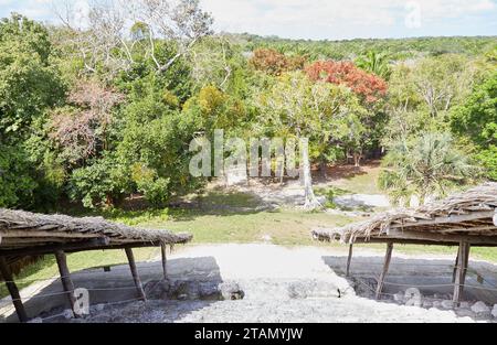 Die fantastischen Maya-Ruinen von Kohunlich in Quintana Roo, Mexiko Stockfoto