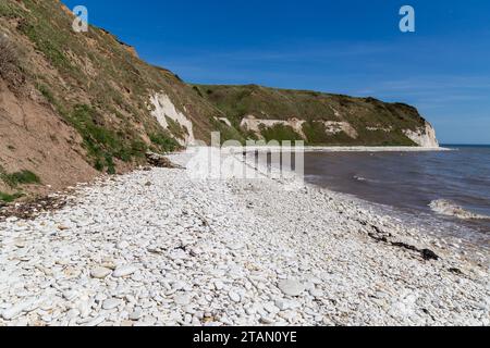 Nordseeküste in South Landing, East Riding of Yorkshire, England, Großbritannien Stockfoto