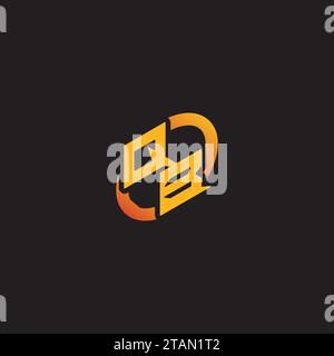 BQ-Kombibuchstabe einzigartige Initialen Logo-Esport für Gaming-Team, youtube, Twitch Stock Vektor