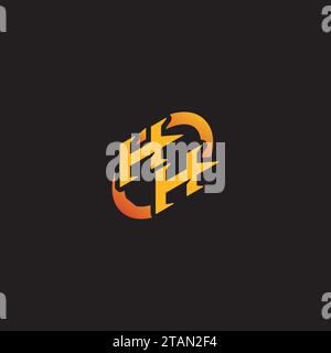HH-Kombibuchstabe einzigartige Initialen Logo-Esport für Gaming-Team, youtube, Twitch Stock Vektor