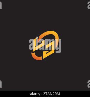 JL-Kombibuchstabe einzigartige Initialen Logo-Esport für Gaming-Team, youtube, Twitch Stock Vektor