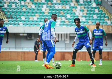 UYO, NIGERIA - 15. NOVEMBER: Lesotho während des WM-Qualifikationstrainings in Vorbereitung auf das Spiel Nigeria und Lesotho bei Godswill Akpabio International Stockfoto