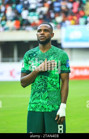 UYO, NIGERIA - 16. NOVEMBER: Frank Onyeka aus Nigeria während des Qualifikationsspiels zur FIFA Fussball-Weltmeisterschaft 2026 zwischen Nigeria und Lesotho bei Godswill Akpabio Stockfoto