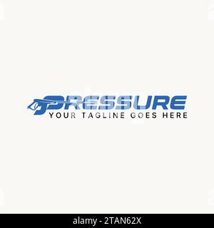 Logo Design Grafikkonzept kreative Premium abstrakte Vektorzeichen Unikat Vorrat Anfangsbuchstabe Wort DRUCK Schriftart Waschen. Zugehöriges Monogramm hochsauber Stock Vektor