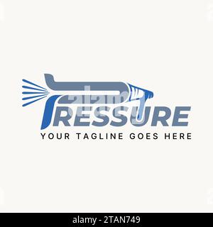 Logo Design Grafikkonzept kreatives Premium abstraktes Vektorzeichen einzigartiges Stock Letter Anfangswort DRUCK Lautsprecher Toa. Verwandter Monogrammausdruck Stock Vektor
