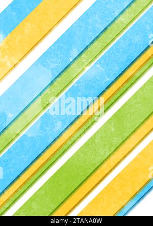 Farbenfrohe Streifen im abstrakten geometrischen Grunge-Hintergrund. Vektordesign Stock Vektor