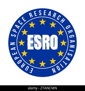 Symbol der europäischen Weltraumforschungsorganisation ESRO Stockfoto