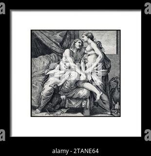 Jupiter umarmen Juno, aus dem Farnesischen Palast Jacques Belly (französisch, Chartres 1609-1674 Chartres) nach Annibale Carracci (italienisch, Bologna 1560-160) Stockfoto