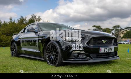 2016 Ford Mustang GT Barricade. Ausgestellt auf der Salon Privé Concours d’Elégance Motorshow im Schloss Blenheim. Stockfoto