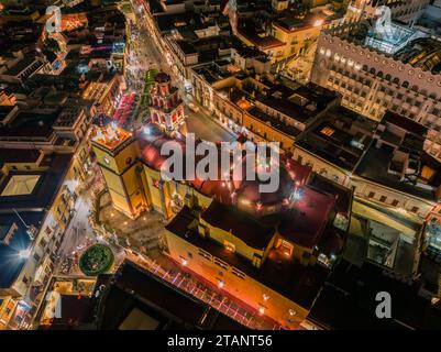 Guanajuato ist eine Gemeinde in Zentralmexiko und Hauptstadt des gleichnamigen Bundesstaates. Sie gehört zur Makroregion des Bajio. Stockfoto