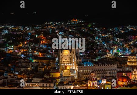 Guanajuato ist eine Gemeinde in Zentralmexiko und Hauptstadt des gleichnamigen Bundesstaates. Sie gehört zur Makroregion des Bajio. Stockfoto