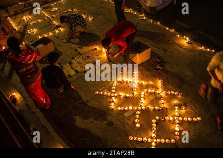 Dev diwali Feier in varanasi uttar pradesh indien Stockfoto