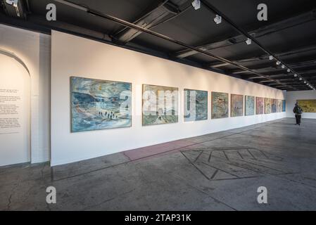 Ausstellung in Galerie 2 in Salzmühle, Saltaire Stockfoto