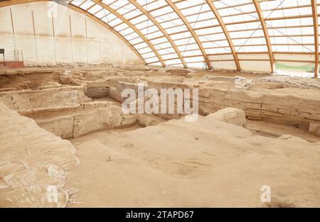 Die antike neoloithische Stadt Catal Hoyuk in der Türkei, gegründet vor über 9000 Jahren Stockfoto