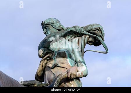 Der Gefion-Brunnen in Kopenhagen, Dänemark. Es zeigt eine große Gruppe von Ochsen, die einen Pflug ziehen und von der nordischen Göttin Gefjon angetrieben werden Stockfoto