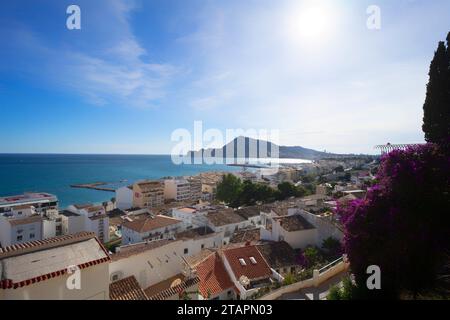 Blick auf das Dorf Altea, Valencia, Spanien Stockfoto