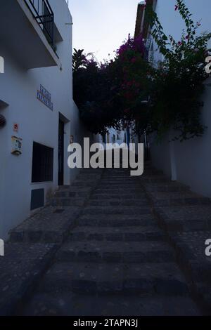 Blick auf das Dorf Altea, Valencia, Spanien Stockfoto
