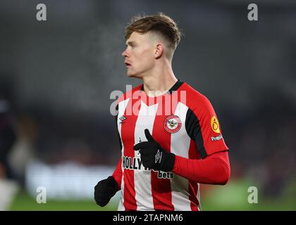 Dezember 2023; Gtech Community Stadium, Brentford, London, England; Premier League Football, Brentford gegen Luton Town; Keane Lewis-Potter aus Brentford Stockfoto