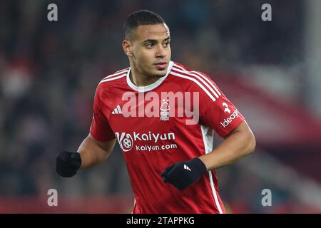 Nottingham, Großbritannien. Dezember 2023. Murillo #40 von Nottingham Forest während des Premier League Matches Nottingham Forest gegen Everton at City Ground, Nottingham, Vereinigtes Königreich, 2. Dezember 2023 (Foto: Gareth Evans/News Images) Credit: News Images LTD/Alamy Live News Stockfoto