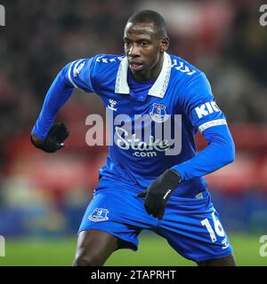 Nottingham, Großbritannien. Dezember 2023. Abdoulaye Doucouré #16 von Everton während des Premier League-Spiels Nottingham Forest gegen Everton am 2. Dezember 2023 in Nottingham, Vereinigtes Königreich (Foto: Gareth Evans/News Images) am 12. Februar 2023 in Nottingham, Vereinigtes Königreich. (Foto: Gareth Evans/News Images/SIPA USA) Credit: SIPA USA/Alamy Live News Stockfoto