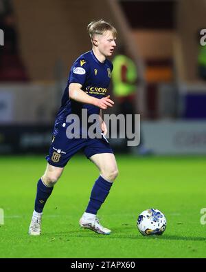 TIR Park, Motherwell, Großbritannien. Dezember 2023. Scottish Premiership Football, Motherwell gegen Dundee; Lyall Cameron von Dundee Credit: Action Plus Sports/Alamy Live News Stockfoto