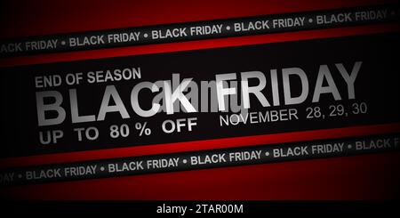 Black Friday Sale Banner Vektor-Vorlage Für Social Media Stock Vektor