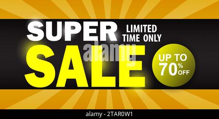 Design der Werbebanner für den Verkauf, Hintergrundvorlage für Werbebanner für Sonderangebote für Großverkauf Stock Vektor