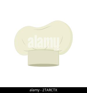 Kochmütze isoliert auf weißem Hintergrund. Kleidung kocht in flachem Stil. Vektorabbildung Stock Vektor