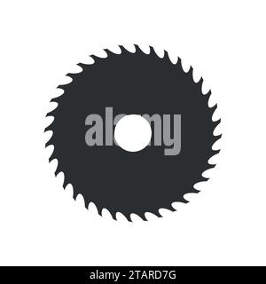 Symbol für Kreissägeblatt auf weißem Hintergrund. Vektorabbildung Stock Vektor