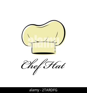 Kochmütze isoliert auf weißem Hintergrund. Kleidung Koch Vektor-Illustration Stock Vektor