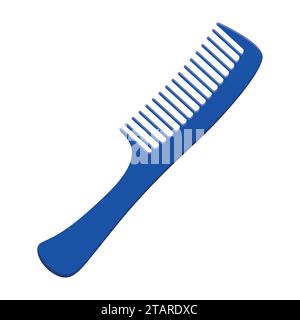 Mode Kamm Icon und Style Kamm Friseur Pflege Icon Ausrüstung. Haarkamm zum Stylen von Accessoires in flachem Stil. Friseurkamm Stock Vektor