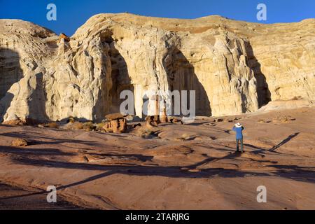 Hoodoos ungewöhnliche Felsformationen in Utah, Escalante National Monument., Utah, USA. Stockfoto