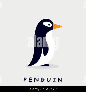 Flacher Pinguin-Stil. Vektorabbildung Stock Vektor