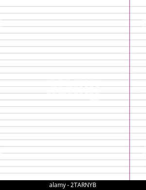 Rasterpapier. Abstrakt gestreifter Hintergrund mit Farbe horizontale Linien. Geometrisches Muster für Schule, Tapete, Texturen, Notizbuch. Liniertes Papier leer Stock Vektor