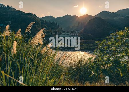 Szene des Tals im Chishuihe-Tal Guizhou Stockfoto