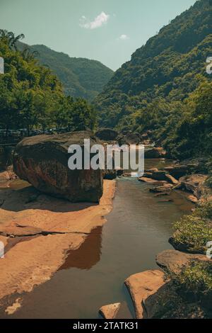 Szene des Tals im Chishuihe-Tal Guizhou Stockfoto