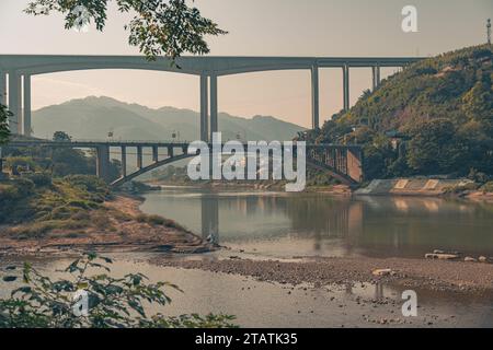 Szene des Tals im Chishuihe-Tal Guizhou Stockfoto