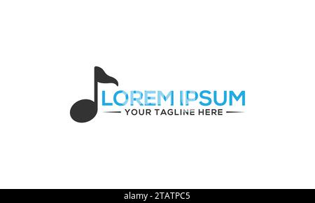 Musik-Logo-Design Kreatives und modernes Logo-Design Stock Vektor