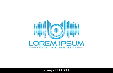 Musik-Logo-Design Kreatives und modernes Logo-Design Stock Vektor