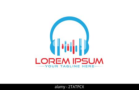Musik-Logo-Design Kreatives und modernes Logo-Design Stock Vektor