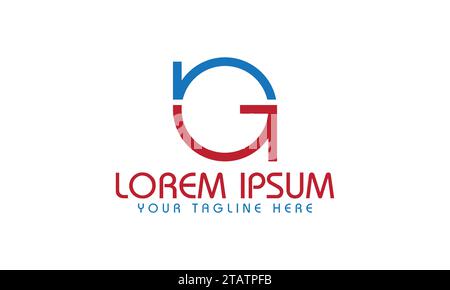 NG einzigartiges und modernes Logo-Design. Stock Vektor