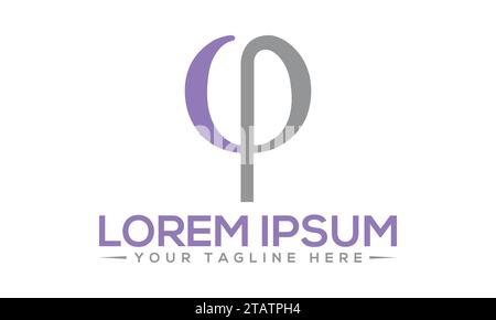 OP-Logo-Design. Einzigartiges und modernes Logo-Design. Stock Vektor