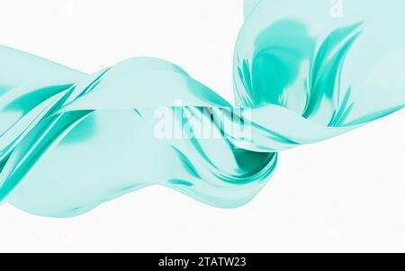 Abstraktes Seidengewebe-Designelement, Seidenhintergrund, 3D-Rendering. 3D-Abbildung. Stockfoto