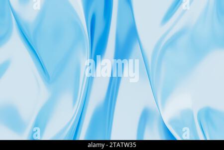 Abstraktes Seidengewebe-Designelement, Seidenhintergrund, 3D-Rendering. 3D-Abbildung. Stockfoto