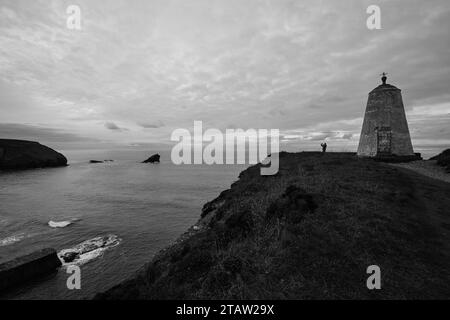 PORTREATH PEPPERPOT FISCHERHAFEN CORNWALL PENWITH NORDATLANTIKKÜSTE Stockfoto