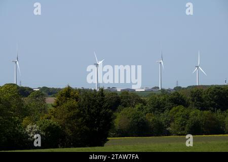 Inland Windpark Eye Airfield Suffolk UK Stockfoto